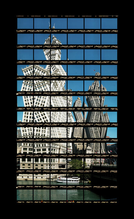Thomas Kellner: 39#25 Chicago, Wrigley Building and Chicago Tribune, 2003, C-Print, 22,8x42,0 cm/8,9"x16,4", Auflage 20+3