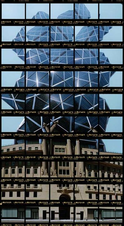 Thomas Kellner: 52#09 New York, Hearst Tower (Architekten: Joseph Urban und Sir Norman Foster), 2006, C-Print, 19,2 x 34,8cm auf 35 x 45cm, Auflage 5+2AP in portfolio-box