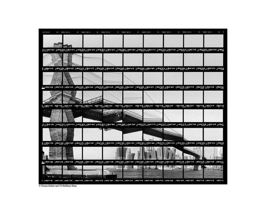 40#06, New York, Skyline at Brooklyn Bridge, 2003, BW-Print, 34,5 x 28,0 cm / 13,5" x 10,9", 10+3