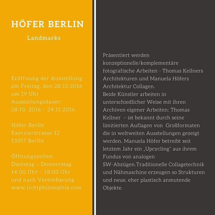 Landmarks. Thomas Kellner & Manuela Höfer