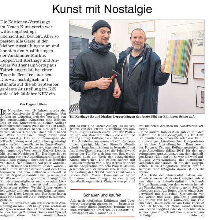 Press for Editionenschau in Giessen