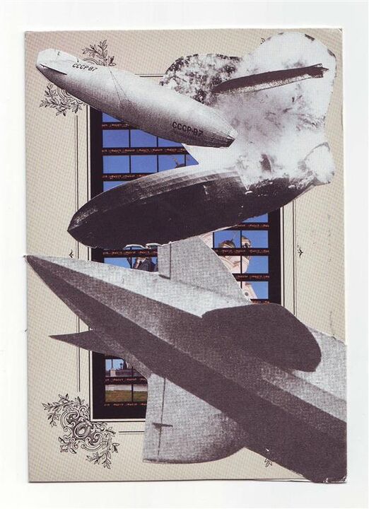 peace, collage on postcard, 10,5x15 cm, 2013